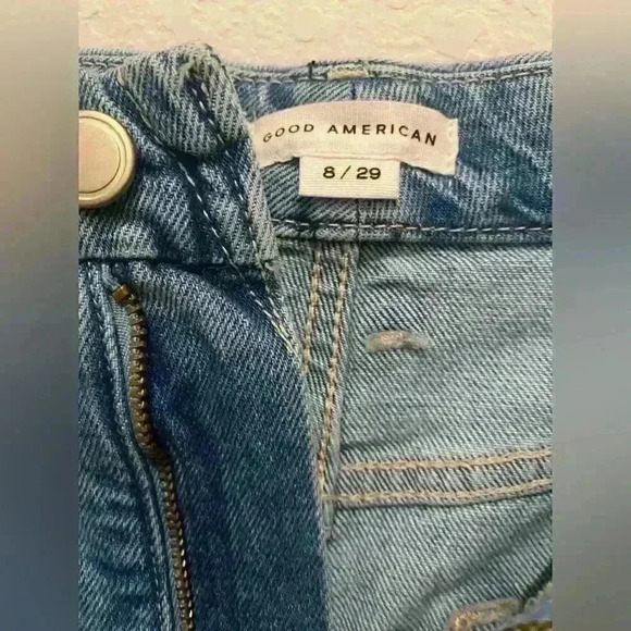 NWT Good American Good 90's Icon Distressed Jeans Sz 6/28 - Picture 3 of 8